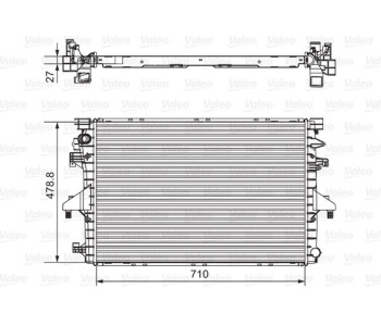 Радиатор, охлаждане на двигателя VALEO 701654 за VOLKSWAGEN TRANSPORTER V (7HA, 7HH, 7EA, 7EH) товарен от 2003 до 2015