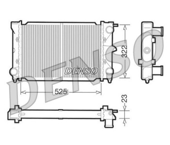 Радиатор, охлаждане на двигателя DENSO DRM32038 за VOLKSWAGEN TRANSPORTER V (7HB, 7HJ, 7EB, 7EJ, 7EF, 7EG, 7HF, 7E) пътнически от 2003 до 2015