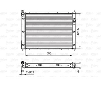 Радиатор, охлаждане на двигателя VALEO 701543 за VOLKSWAGEN TRANSPORTER III платформа от 1979 до 1992