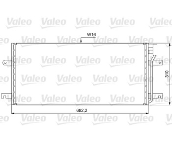 Кондензатор, климатизация VALEO 814029 за VOLKSWAGEN TRANSPORTER IV (70XA) товарен от 1990 до 2003