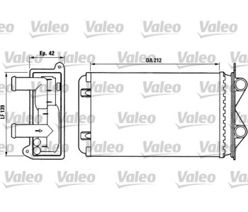 Топлообменник, отопление на вътрешното пространство VALEO 812013 за VOLKSWAGEN TRANSPORTER IV (70XA) товарен от 1990 до 2003