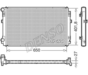 Радиатор, охлаждане на двигателя DENSO DRM33054 за VOLVO 940 I (945) комби от 1990 до 1995