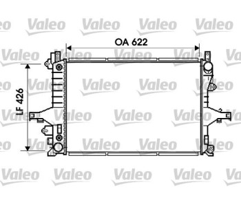 Радиатор, охлаждане на двигателя VALEO 734720 за VOLVO V70 II (SW) комби от 1999 до 2008