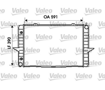 Радиатор, охлаждане на двигателя VALEO 734856 за VOLVO S80 I (TS, XY) от 1998 до 2006