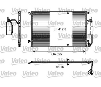 Кондензатор, климатизация VALEO 818175 за CADILLAC BLS от 2005 до 2009