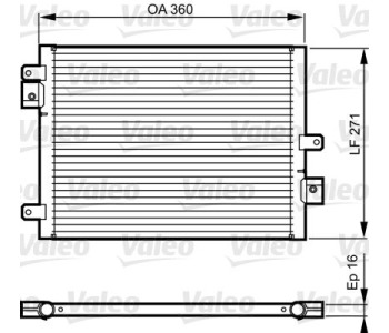 Кондензатор, климатизация VALEO 814167 за PORSCHE 911 (996) от 1997 до 2005