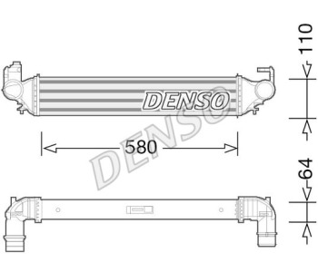 Интеркулер (охладител за въздуха на турбината) DENSO DIT28002