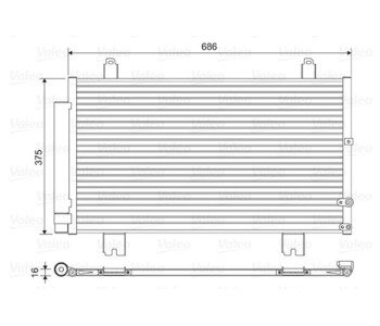 Кондензатор, климатизация VALEO 814451 за LEXUS GS (GRS19, UZS19, URS19) от 2005 до 2011