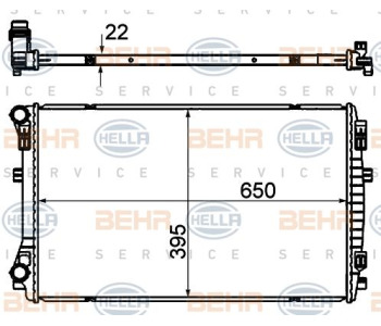 Вентилатор, охлаждане на двигателя HELLA 8MV 376 907-331 за LAND ROVER DEFENDER (L316) пикап от 1995 до 2016