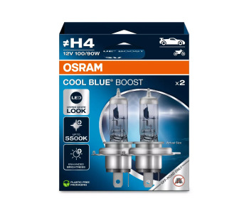 Крушки H4 12V 100W/90W P43t 5000K COOL BLUE BOOST 2бр. - Osram