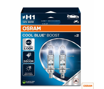 Крушки OSRAM H1 12V 80W P14,5s COOL BLUE BOOST 2бр. - Osram