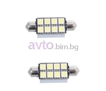 Комплект 2бр LED крушки за плафон 8 диода