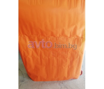 ПРЕОЦЕНЕНА Карбоново фолио оранжево релефно с канали за въздух (ширина 152 см)
