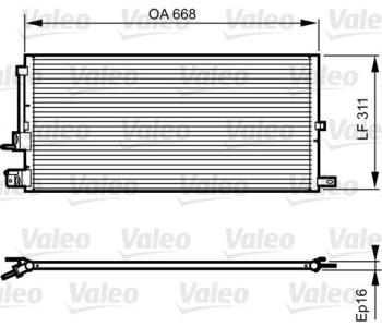 Кондензатор, климатизация VALEO 814199 за JAGUAR X-TYPE (X400) седан от 2001 до 2009