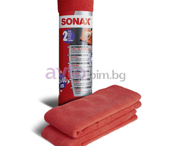 Микрофибърна кърпа екстериор SONAX 04162410 
комплект 21x70x70см 2 бр.