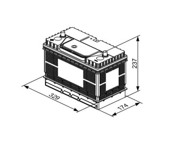 Стартов акумулатор BOSCH 092 T30 500 за LAND ROVER DEFENDER (L316) кабрио от 1990 до 2016