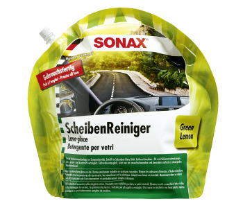 Лятна течност за чистачки SONAX 03864410 зелен лимон готова за употреба 3L