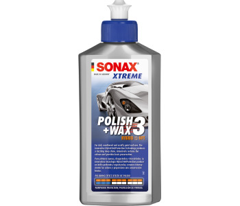 Консервираща вакса за стара боя SONAX 02021000 
 XTREME Polish+Wax 3 Hybrid NPT - 250 мл.