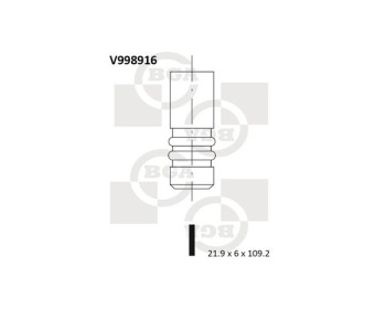 Всмукателен клапан BGA V998916 за LANCIA YPSILON (843) от 2003 до 2011