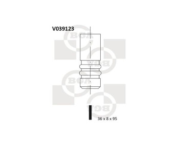 Всмукателен клапан BGA V039123 за VOLKSWAGEN LT I 40-55 (293-909) платформа от 1975 до 1996