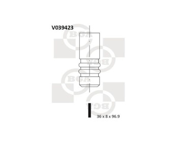 Всмукателен клапан BGA V039423 за VOLKSWAGEN TRANSPORTER IV (70XA) товарен от 1990 до 2003
