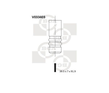 Всмукателен клапан BGA V033403 за VOLKSWAGEN TRANSPORTER V (7HB, 7HJ, 7EB, 7EJ, 7EF, 7EG, 7HF, 7E) пътнически от 2003 до 2015