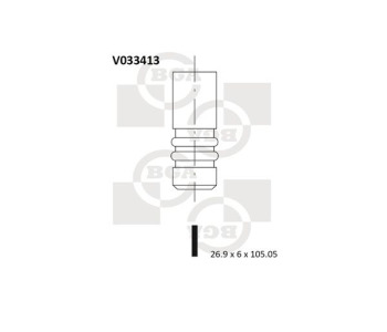 Всмукателен клапан BGA V033413 за VOLKSWAGEN BEETLE (1Y7) кабриолет от 2002 до 2010