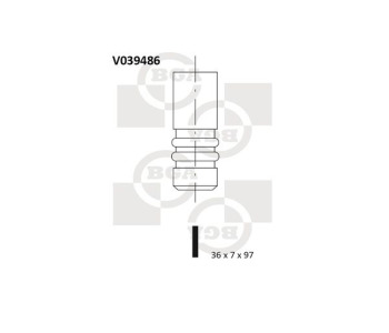 Всмукателен клапан BGA V039486 за VOLKSWAGEN GOLF III (1E7) кабриолет от 1993 до 1998
