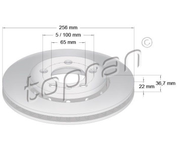 Уплътнение, турбина TOPRAN 116 082 за AUDI A4 (8K2, B8) от 2007 до 2012