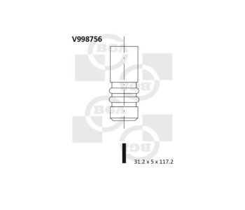Всмукателен клапан BGA V998756 за OPEL ZAFIRA B (A05) от 2005 до 2015