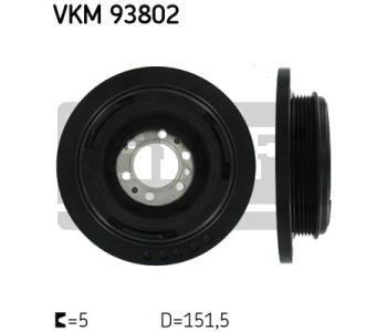 Ремъчна шайба, колянов вал SKF VKM 93802 за BMW 7 Ser (E38) от 1994 до 2001