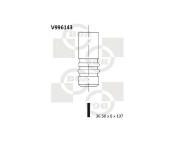 Всмукателен клапан BGA V996143 за FORD FIESTA IV (J5, J3) ван от 1996 до 2003