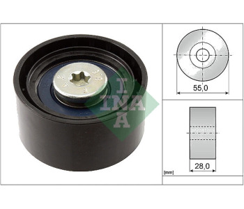 Паразитна/ водеща ролка, пистов ремък INA 532 0556 10 за BMW X5 (E70) от 2006 до 2013