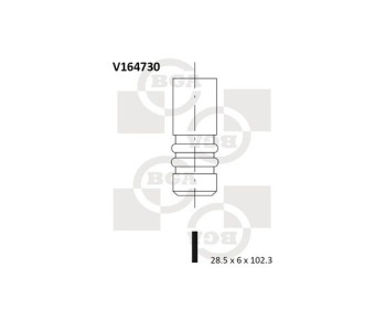 Всмукателен клапан BGA V164730 за MERCEDES VIANO (W639) от 2003 до 2014