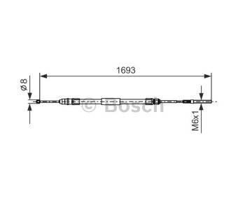 Жило ръчна спирачка BOSCH за BMW 3 Ser (E46) компакт от 2001 до 2005