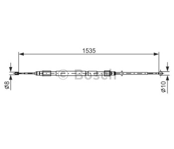 Жило ръчна спирачка BOSCH за BMW 3 Ser (E91) комби от 2005 до 2008