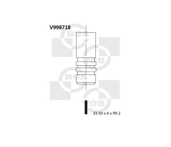 Всмукателен клапан BGA V998718 за VOLKSWAGEN POLO (6V5) комби от 1997 до 2001