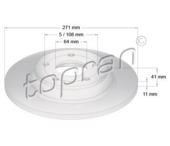 Горивопроводен елемент (горивна помпа+сонда) TOPRAN 110 877 за SKODA ROOMSTER (5J) пътнически от 2006 до 2015