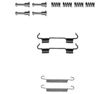 Комплект принадлежности, челюсти за ръчна спирачка DELPHI за BMW 1 Ser (E81) от 2006 до 2012