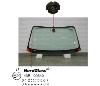 Челно стъкло NordGlass за BMW 1 Ser (E88) кабриолет от 2008 до 2013