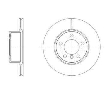 Спирачен диск вентилиран Ø300mm за BMW 4 Ser (F36) гран купе от 2014