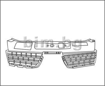 Решетка предна ляв+десен черна 2001-