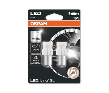 LED крушки P21W 12V BA15S OSRAM бели - 2бр. за FIAT PUNTO (188) от 1999 до 2012