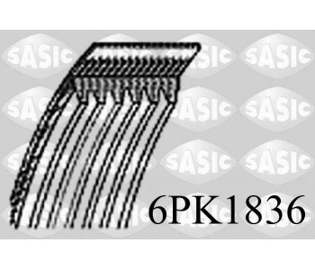 Пистов ремък SASIC 6PK1836 за ALFA ROMEO 156 Sportwagon (932) от 2000 до 2006