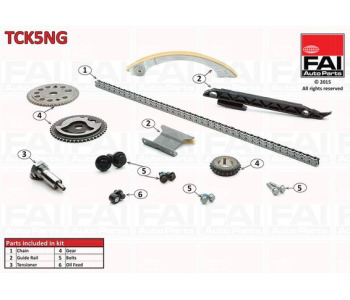 Комплект ангренажна верига FAI AutoParts TCK5NG за ALFA ROMEO 159 Sportwagon (939) от 2006 до 2012