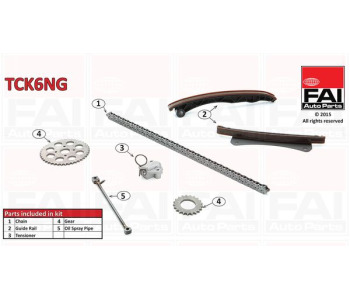 Комплект ангренажна верига FAI AutoParts TCK6NG за FIAT PANDA (312, 319) от 2012