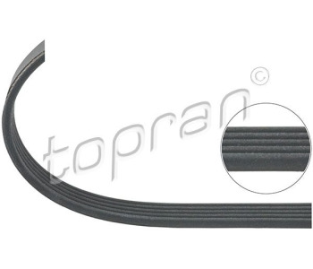 Ангренажен ремък TOPRAN 101 525 за AUDI 100 (44, 44Q, C3) от 1982 до 1991