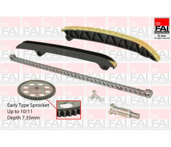 Комплект ангренажна верига FAI AutoParts TCK208NG за SKODA ROOMSTER (5J) Praktik товарен от 2007 до 2015