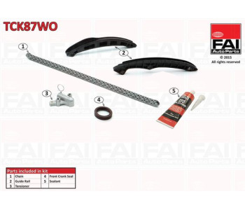 Комплект ангренажна верига FAI AutoParts TCK87WO за VOLKSWAGEN GOLF VI (AJ5) комби от 2009 до 2013