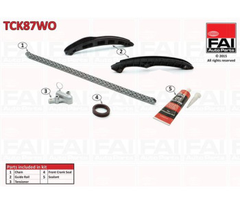 Комплект ангренажна верига FAI AutoParts TCK87WO за VOLKSWAGEN EOS (1F7, 1F8) от 2006 до 2015